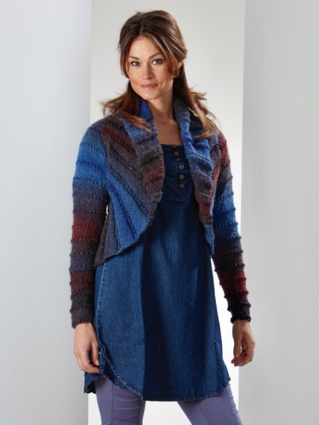 Strukturstrikket cardigan med Lamé-effekt