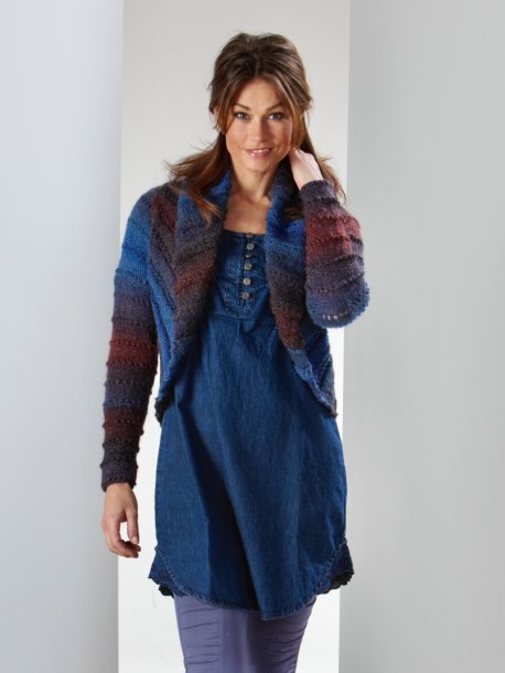 Strukturstrikket cardigan med Lamé-effekt