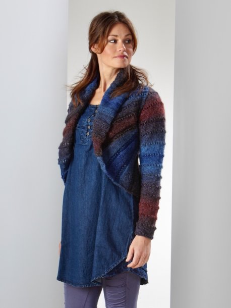 Strukturstrikket cardigan med Lamé-effekt