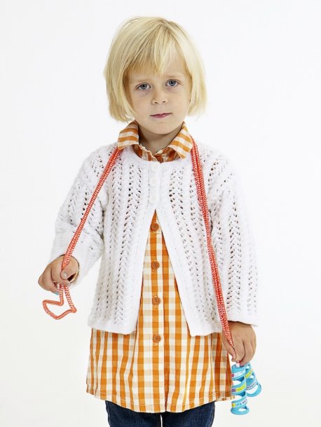 Blondestrikket cardigan