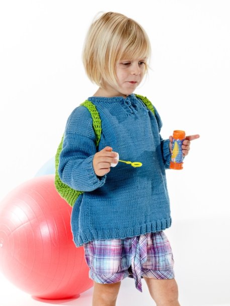 Strikket genser med splitt