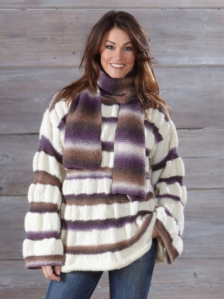 Stor genser og skjerf