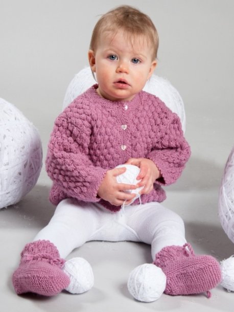 Cardigan, lue og sokker