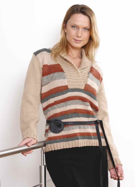 Genser med sjalkrage