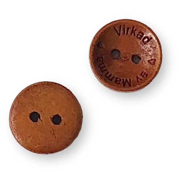 Knapp Virkad av Mamma Cognac Trä 15mm