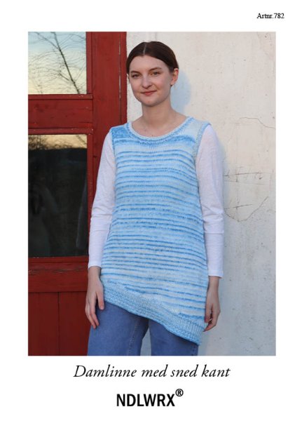 Dametopp med skrå kant