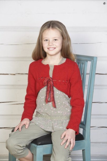 Blondestrikket genser og bolero