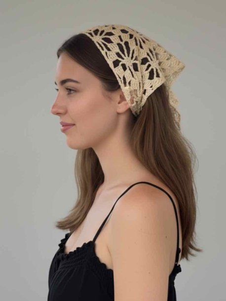 Mønstret heklet hoftesjal