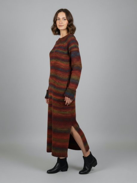 Kjole i dobbelt garn - Strikkeoppskrifter og hekleoppskrifter - Marks &amp; Kattens