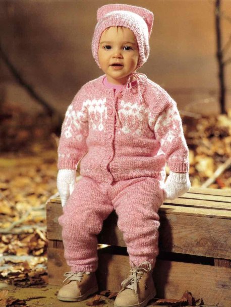 Kofta, byxa, mössa och vantar