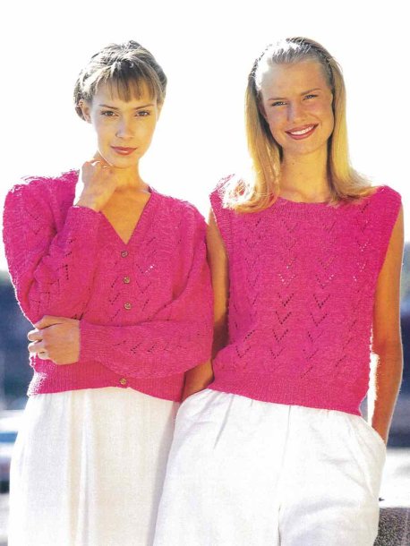 Cardigan og topp