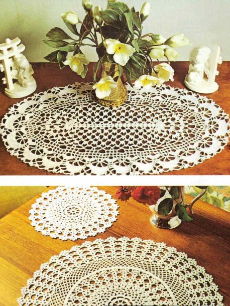 Runda och ovala dukar