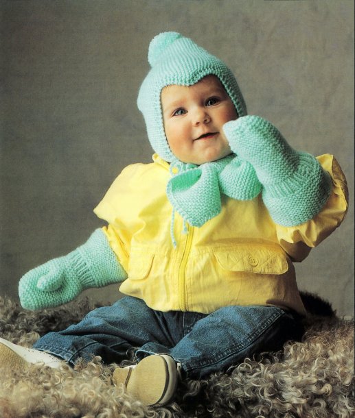 Mössa, halsduk och vantar