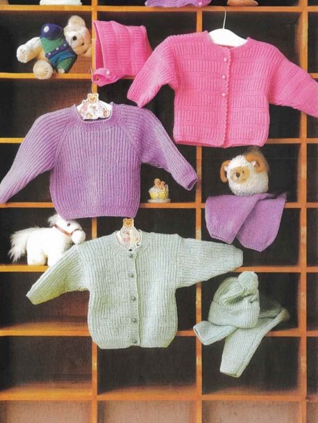 Gensere, cardigans, bukser og luer