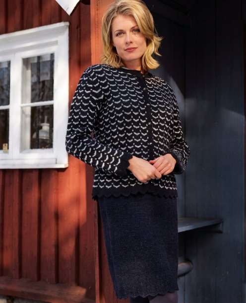 Bølgemønsterjakke med skjørt